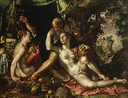 Joachim Wtewael Lot and his Daughters oil